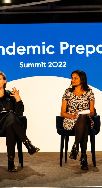 Jayasree K. Iyer, CEO of the Foundation, speaking at CEPI’s Global Pandemic Preparedness Summit as a part of a panel discussion on the topic ‘The Urgency of Now: Planning for the Next Disease X’ – March 2022