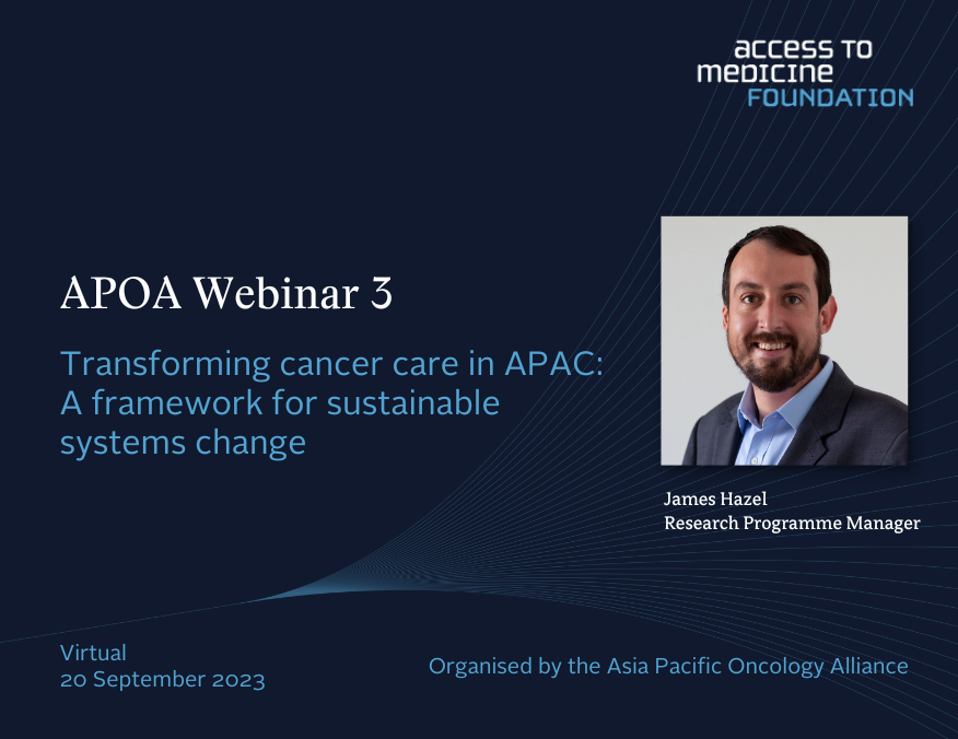 James Hazel to join webinar panel discussing transforming cancer care